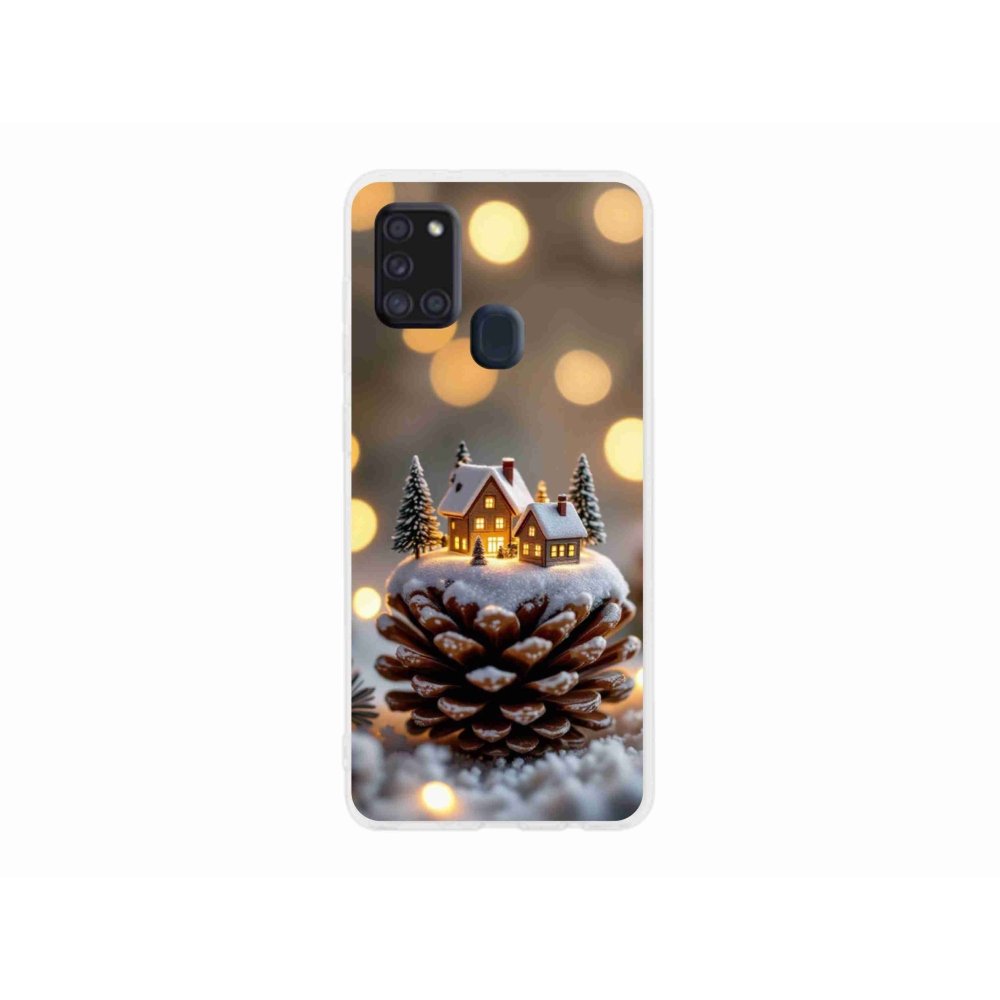 Gélový kryt mmCase na Samsung Galaxy A21s - zimná dedinka