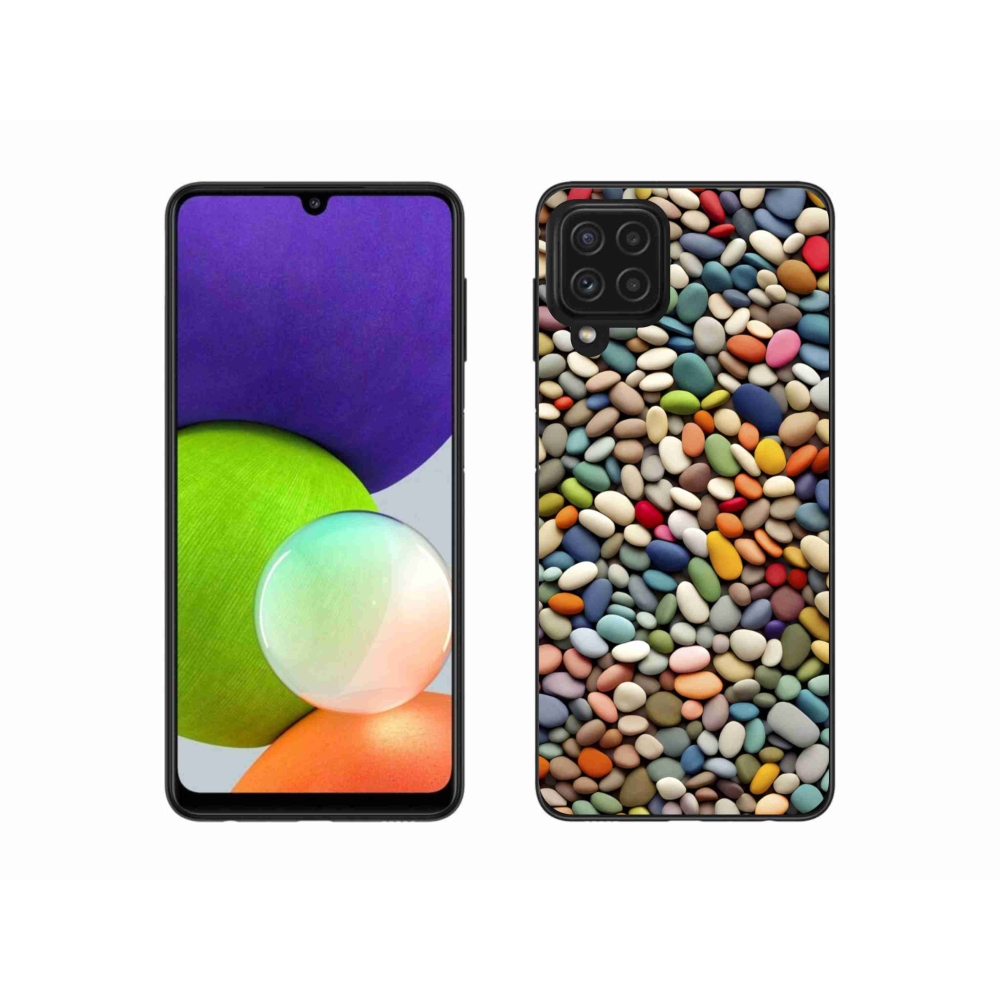 Gélový kryt mmCase na Samsung Galaxy A22 4G - farebné kamienky 2