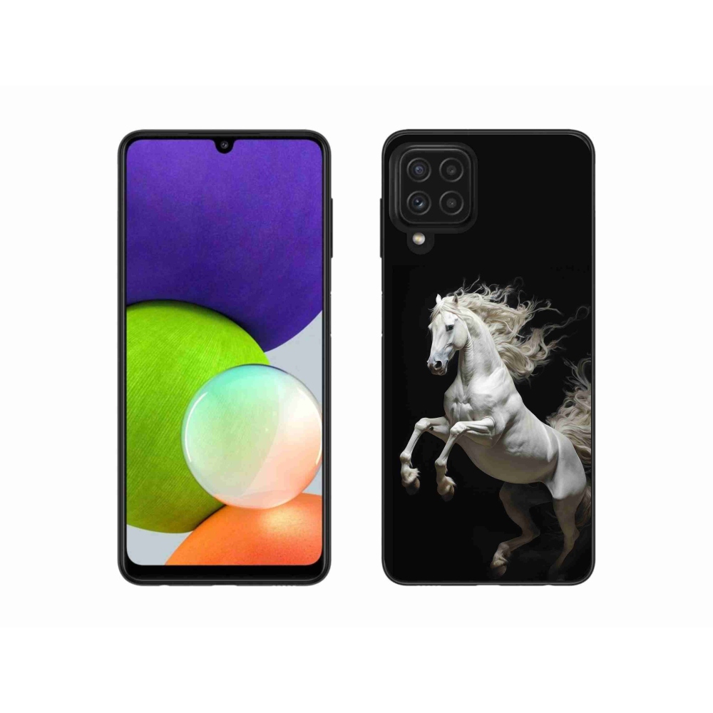 Gélový kryt mmCase na Samsung Galaxy A22 4G - biely kôň 4