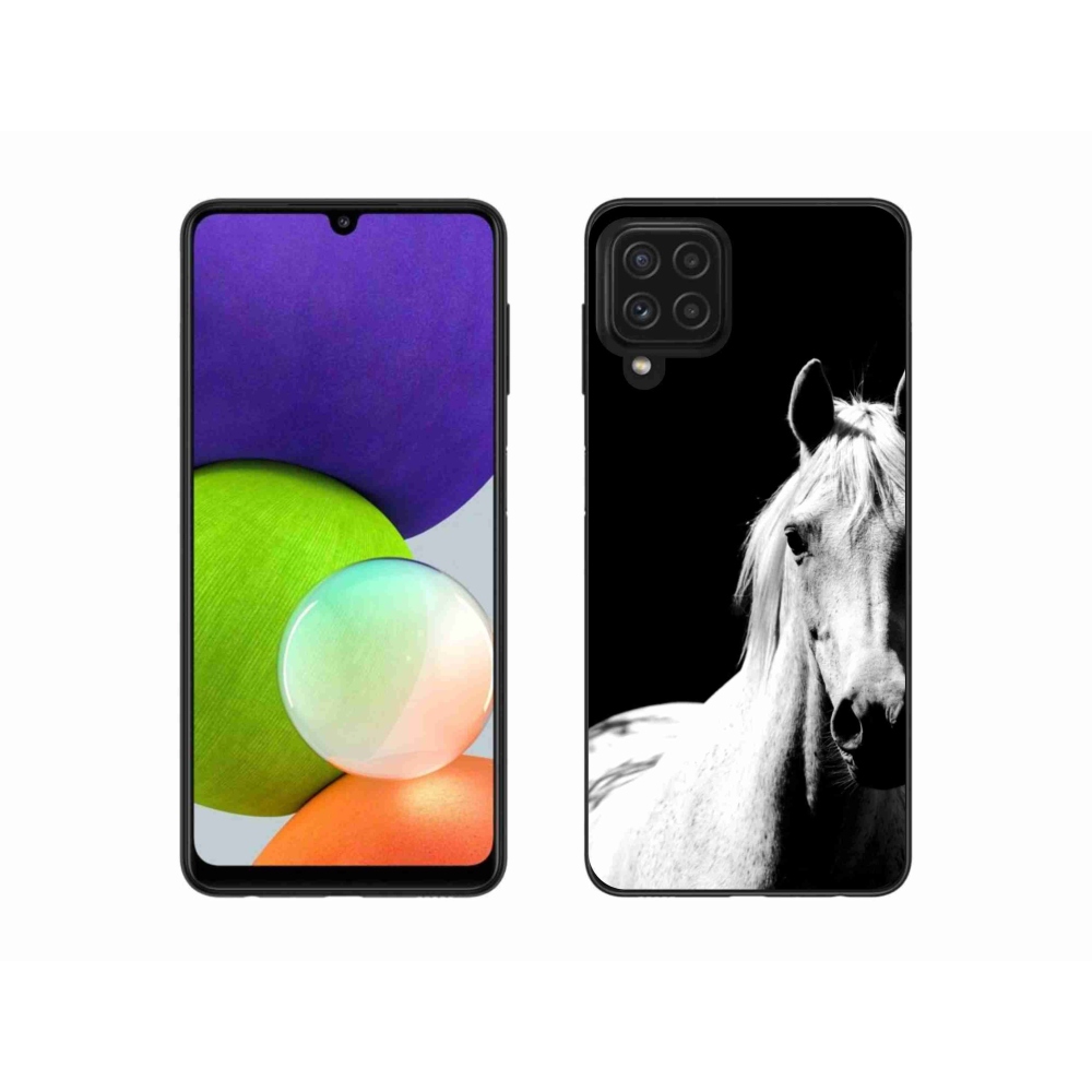 Gélový kryt mmCase na Samsung Galaxy A22 4G - biely kôň 5