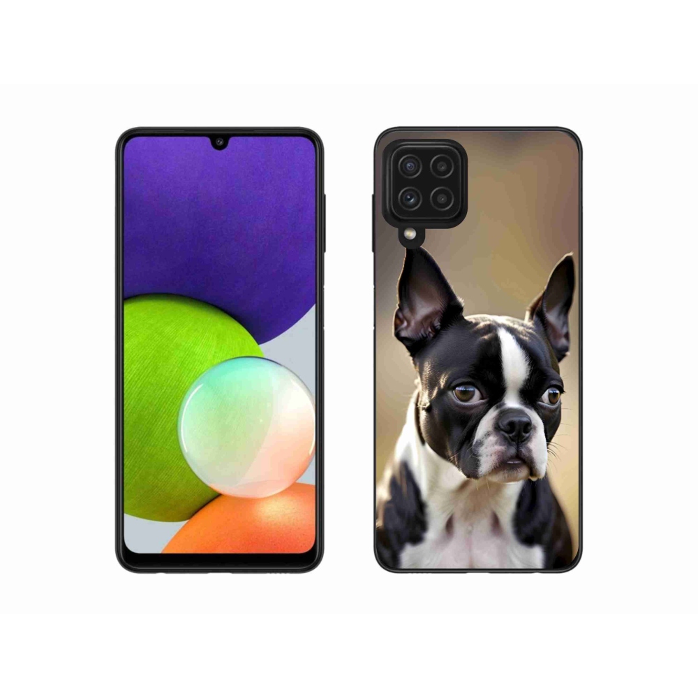Gélový kryt mmCase na Samsung Galaxy A22 4G - bostonský teriér