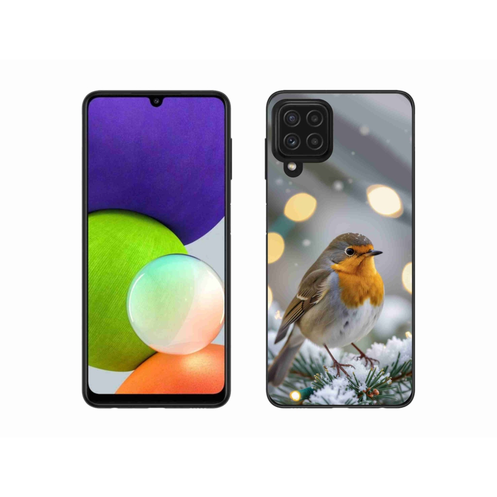 Gélový kryt mmCase na Samsung Galaxy A22 4G - červienka v zime