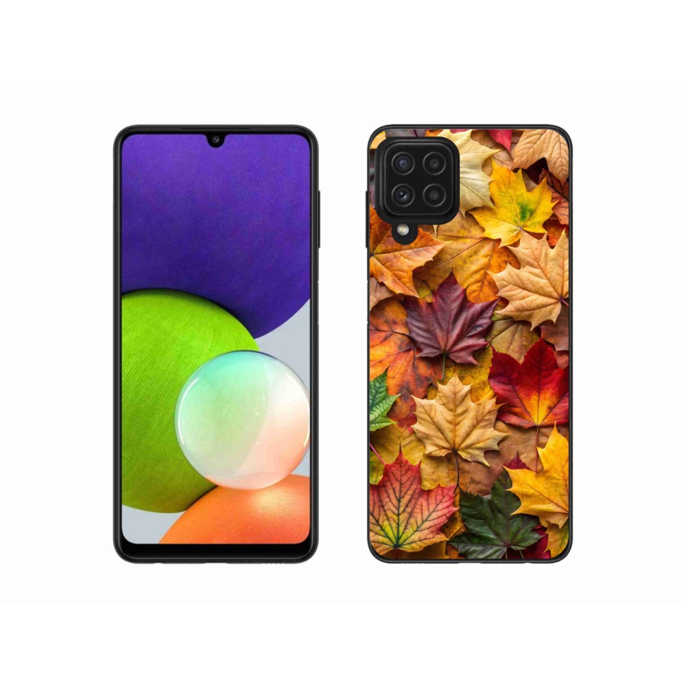Gélový kryt mmCase na Samsung Galaxy A22 4G - javorové listy 2
