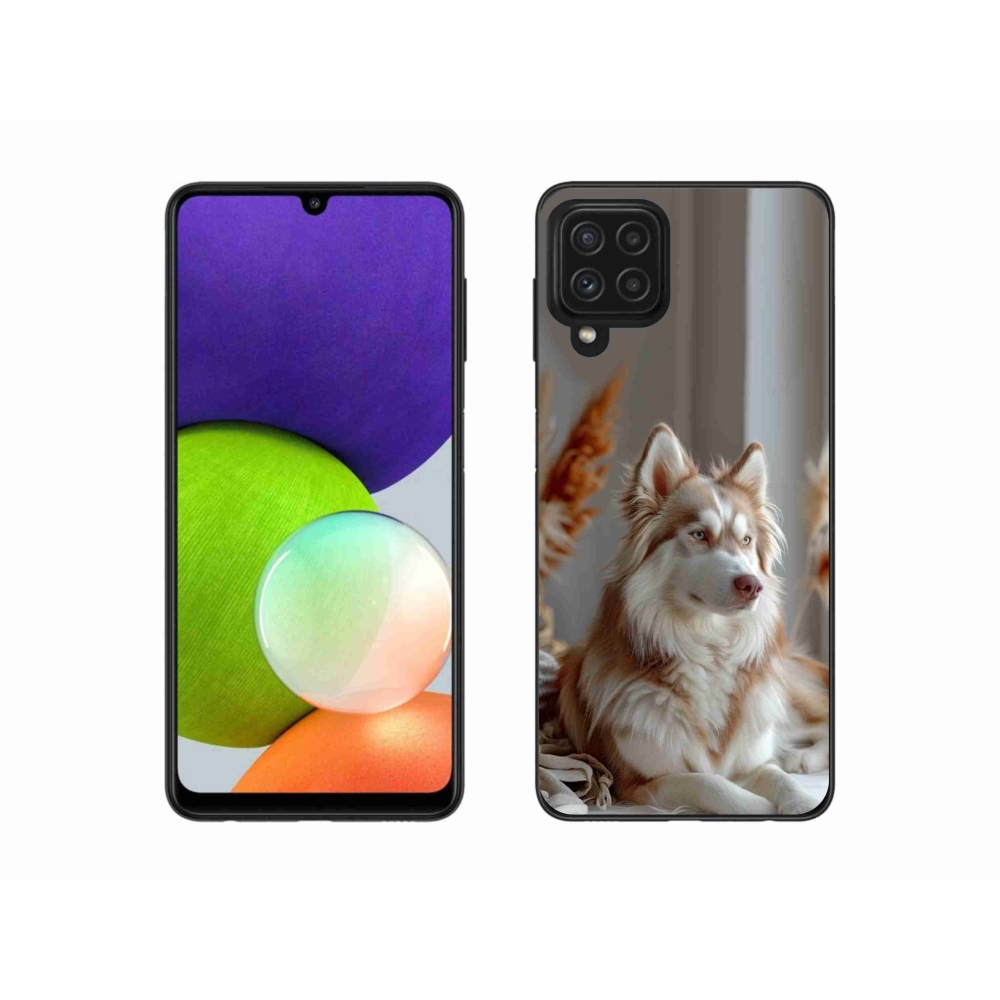Gélový kryt mmCase na Samsung Galaxy A22 4G - pokojný sibírsky husky