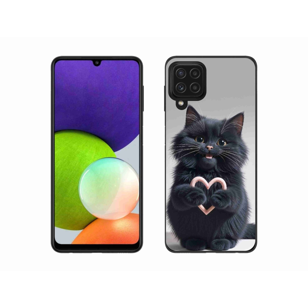 Gélový kryt mmCase na Samsung Galaxy A22 4G - mačacia láska 3