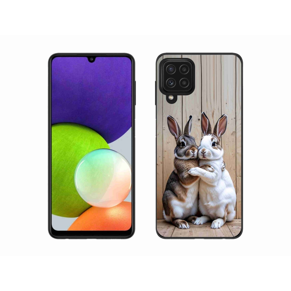 Gélový kryt mmCase na Samsung Galaxy A22 4G - králičie pár