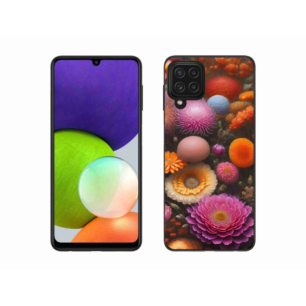 Gélový kryt mmCase na Samsung Galaxy A22 4G - kvetinová kompozícia