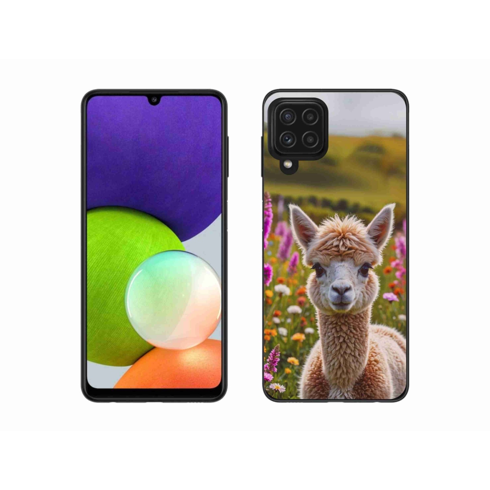 Gélový kryt mmCase na Samsung Galaxy A22 4G - lama na lúke