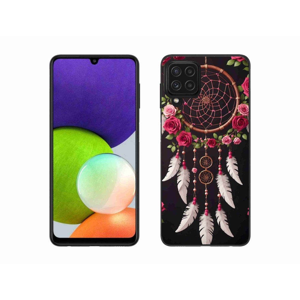 Gélový kryt mmCase na Samsung Galaxy A22 4G - lapač snov s ružami