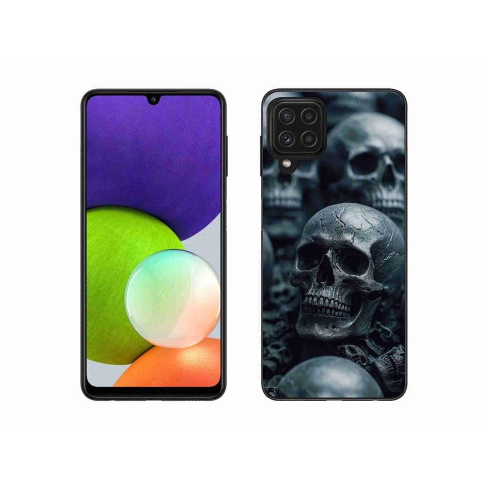 Gélový kryt mmCase na Samsung Galaxy A22 4G - lebka 2