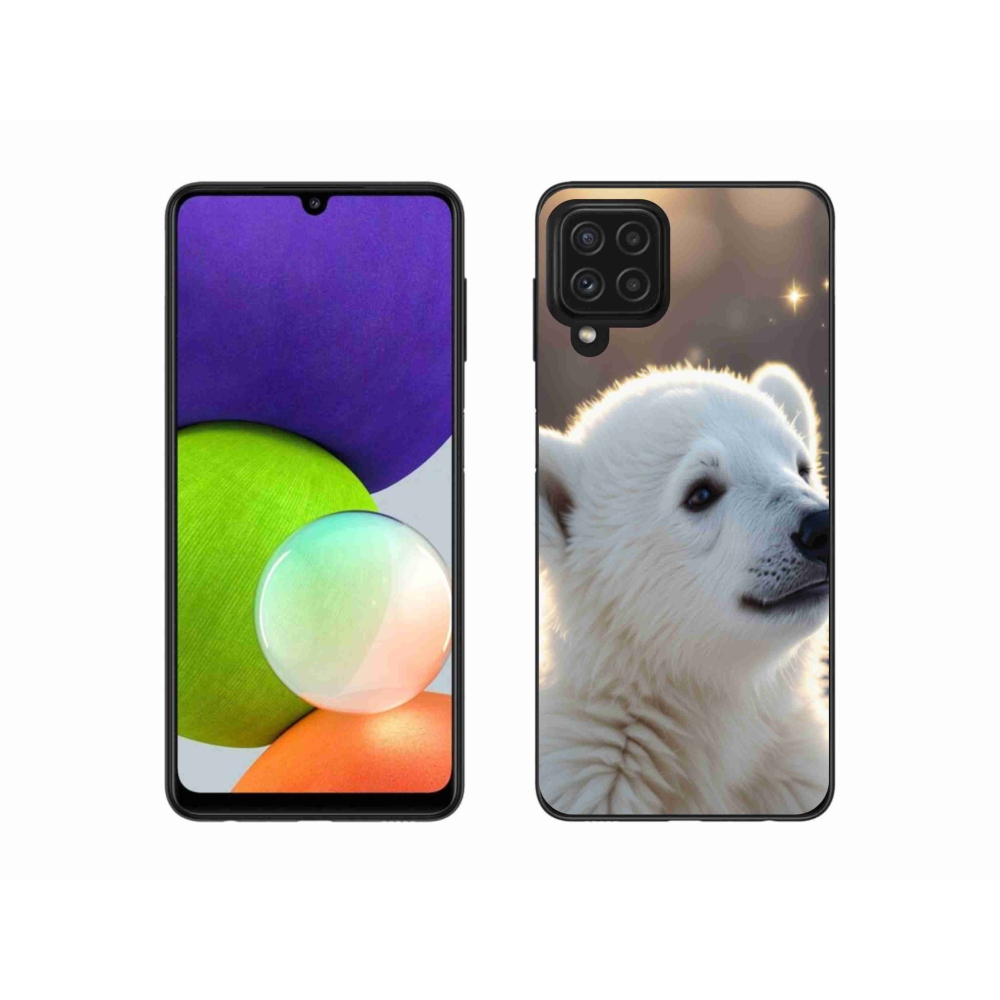 Gélový kryt mmCase na Samsung Galaxy A22 4G - ľadový medveď