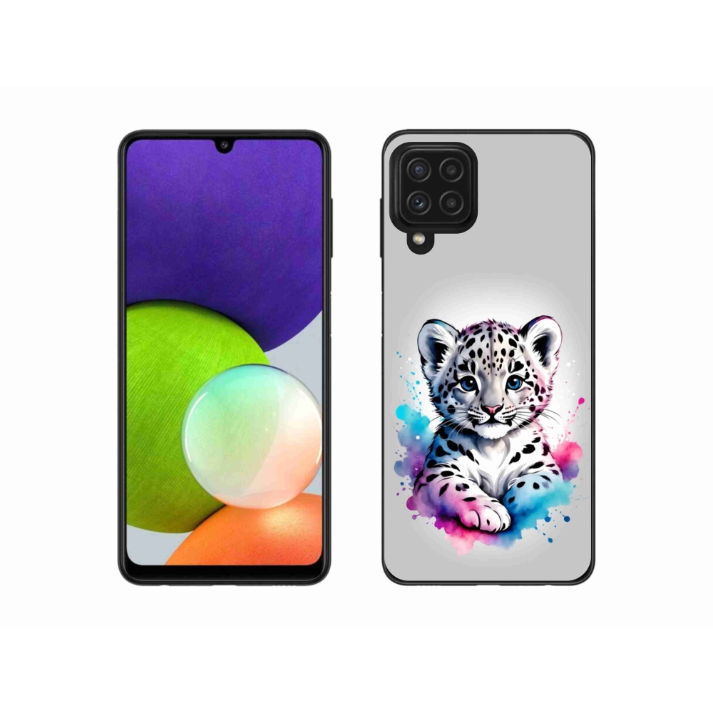 Gélový kryt mmCase na Samsung Galaxy A22 4G - leopardej mláďa