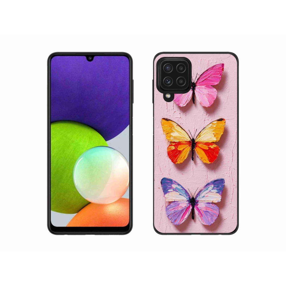 Gélový kryt mmCase na Samsung Galaxy A22 4G - motýlia trojica