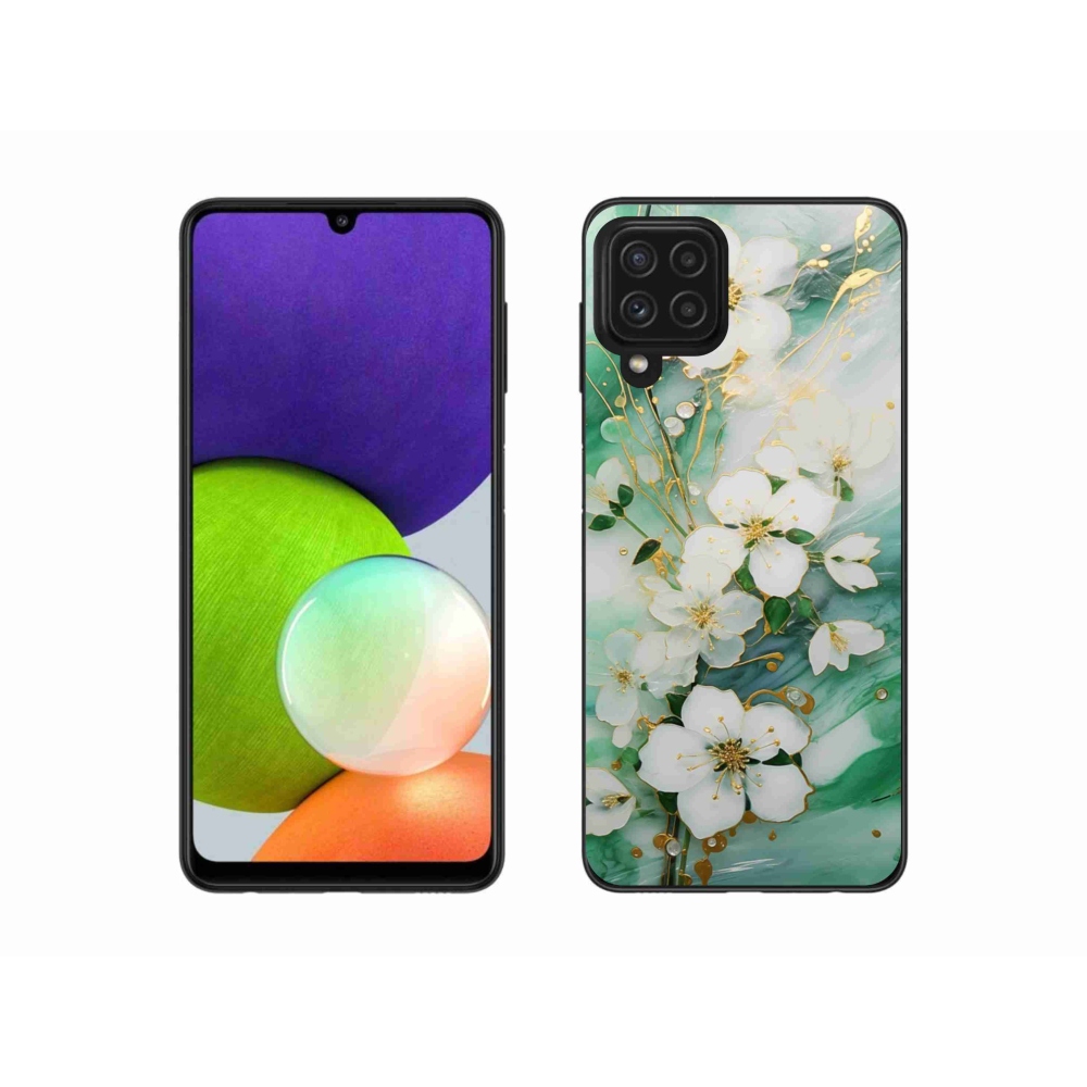 Gélový kryt mmCase na Samsung Galaxy A22 4G - nežné kvety