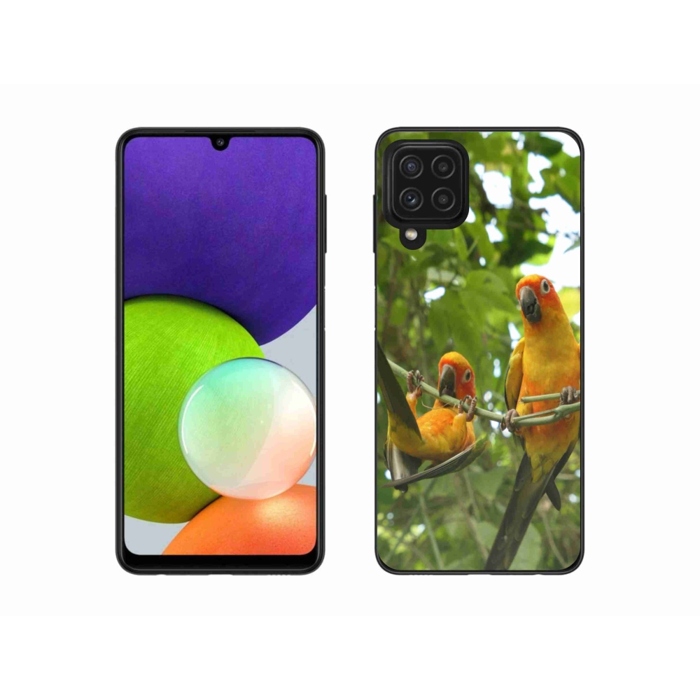 Gélový kryt mmCase na Samsung Galaxy A22 4G - papagáje aratingy