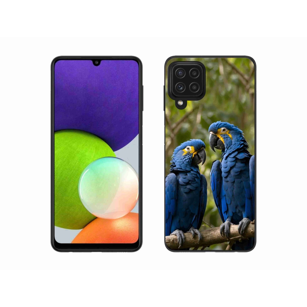 Gélový kryt mmCase na Samsung Galaxy A22 4G - papagájové duo