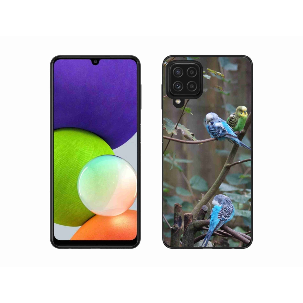 Gélový kryt mmCase na Samsung Galaxy A22 4G - papagáje na vetve