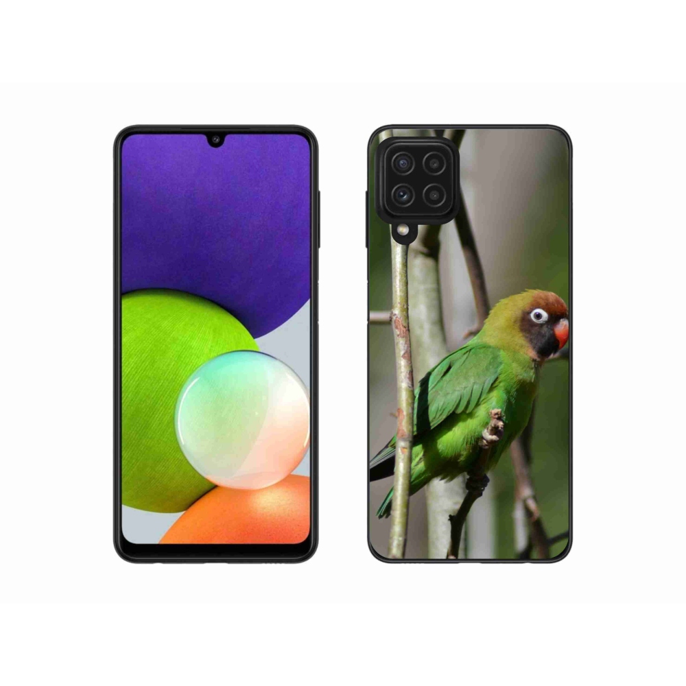 Gélový kryt mmCase na Samsung Galaxy A22 4G - papagáj agapornis