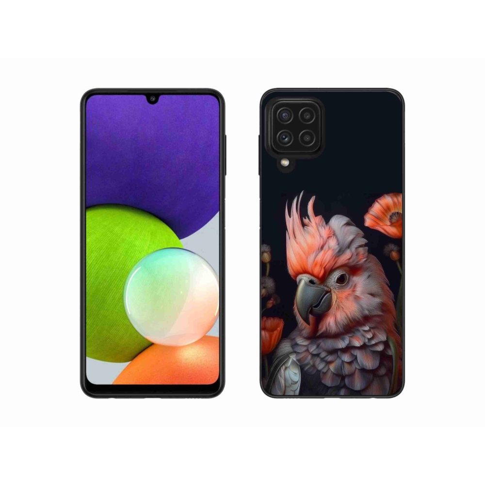 Gélový kryt mmCase na Samsung Galaxy A22 4G - papagáj kakadu vo farbách