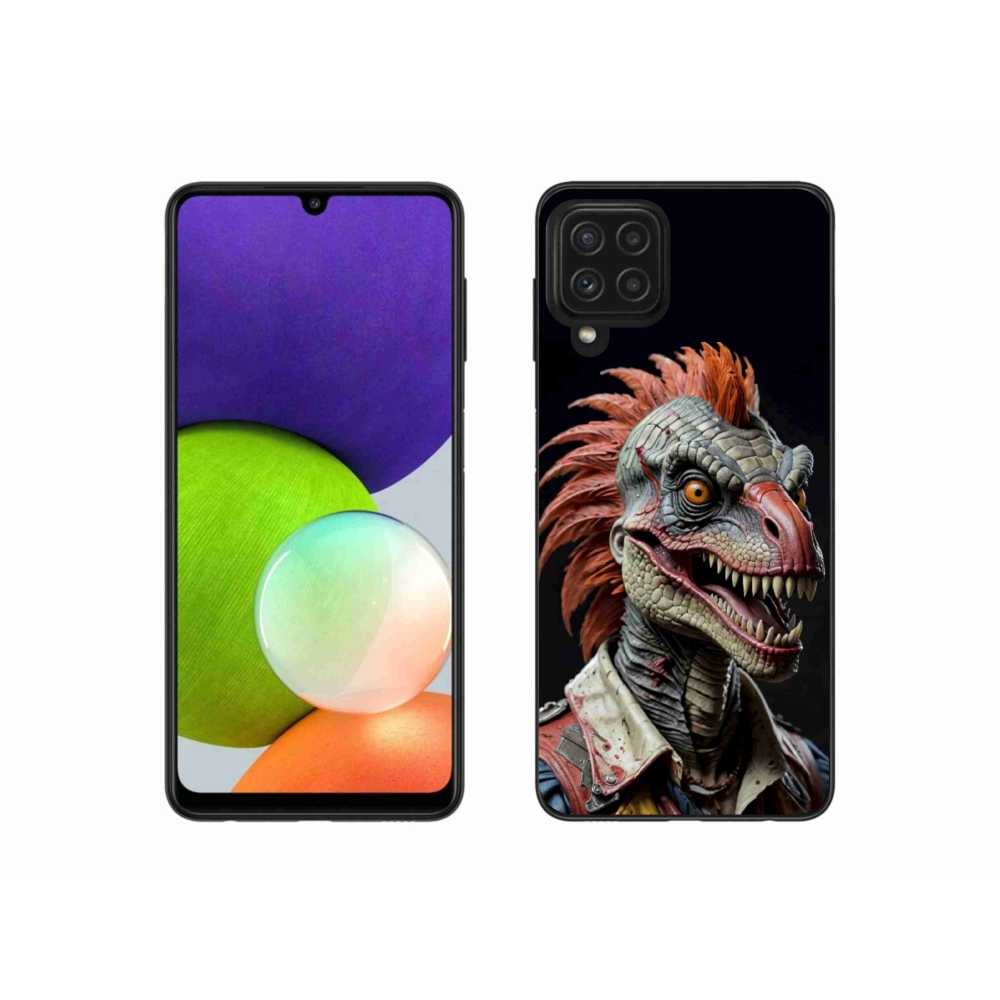 Gélový kryt mmCase na Samsung Galaxy A22 4G - punk dinosaurus