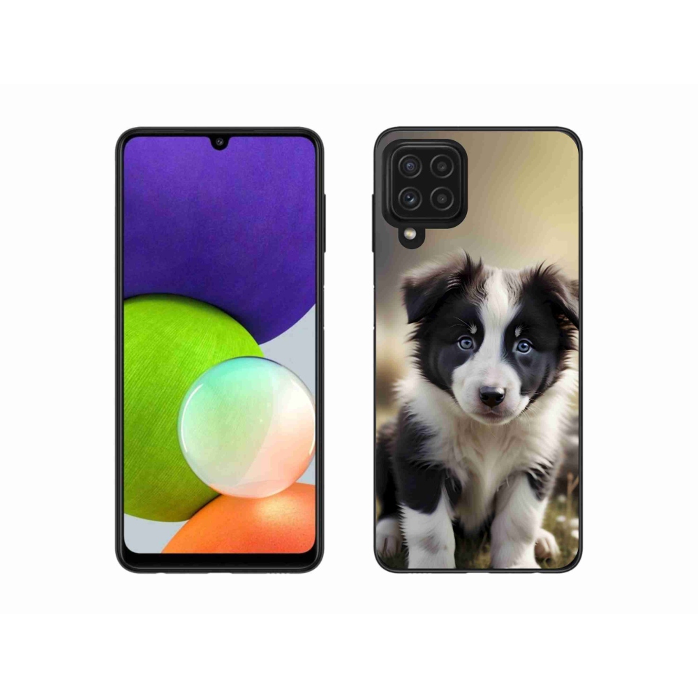 Gélový kryt mmCase na Samsung Galaxy A22 4G - roztomilá border kólia