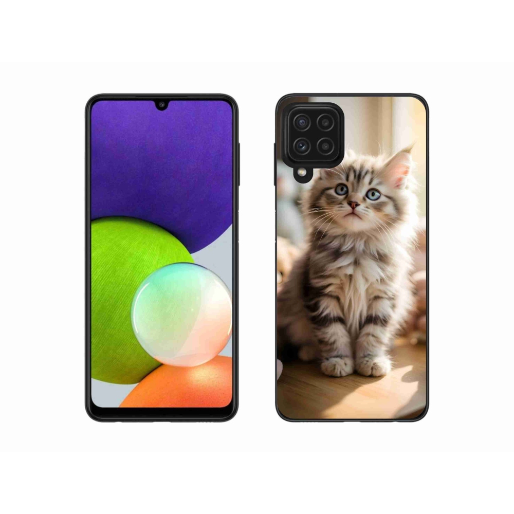 Gélový kryt mmCase na Samsung Galaxy A22 4G - roztomilé mačiatko 10