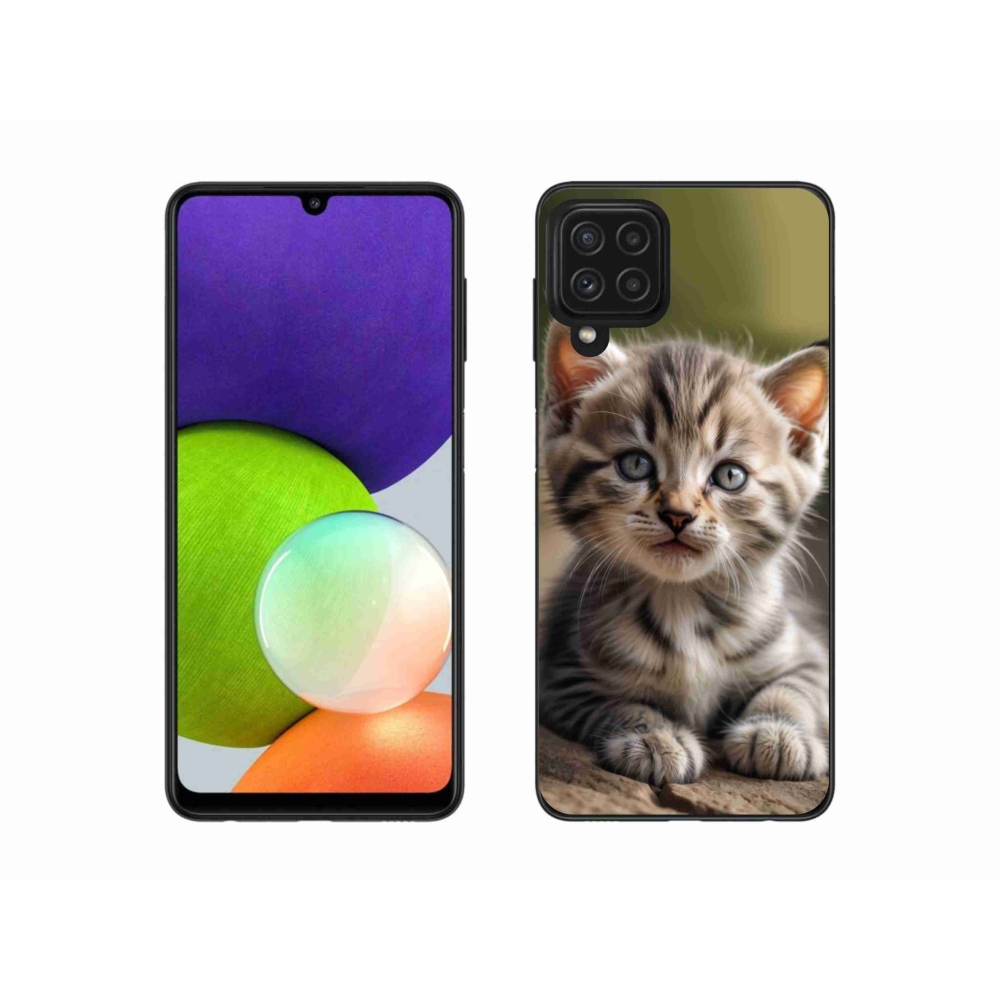 Gélový kryt mmCase na Samsung Galaxy A22 4G - roztomilé mačiatko 9