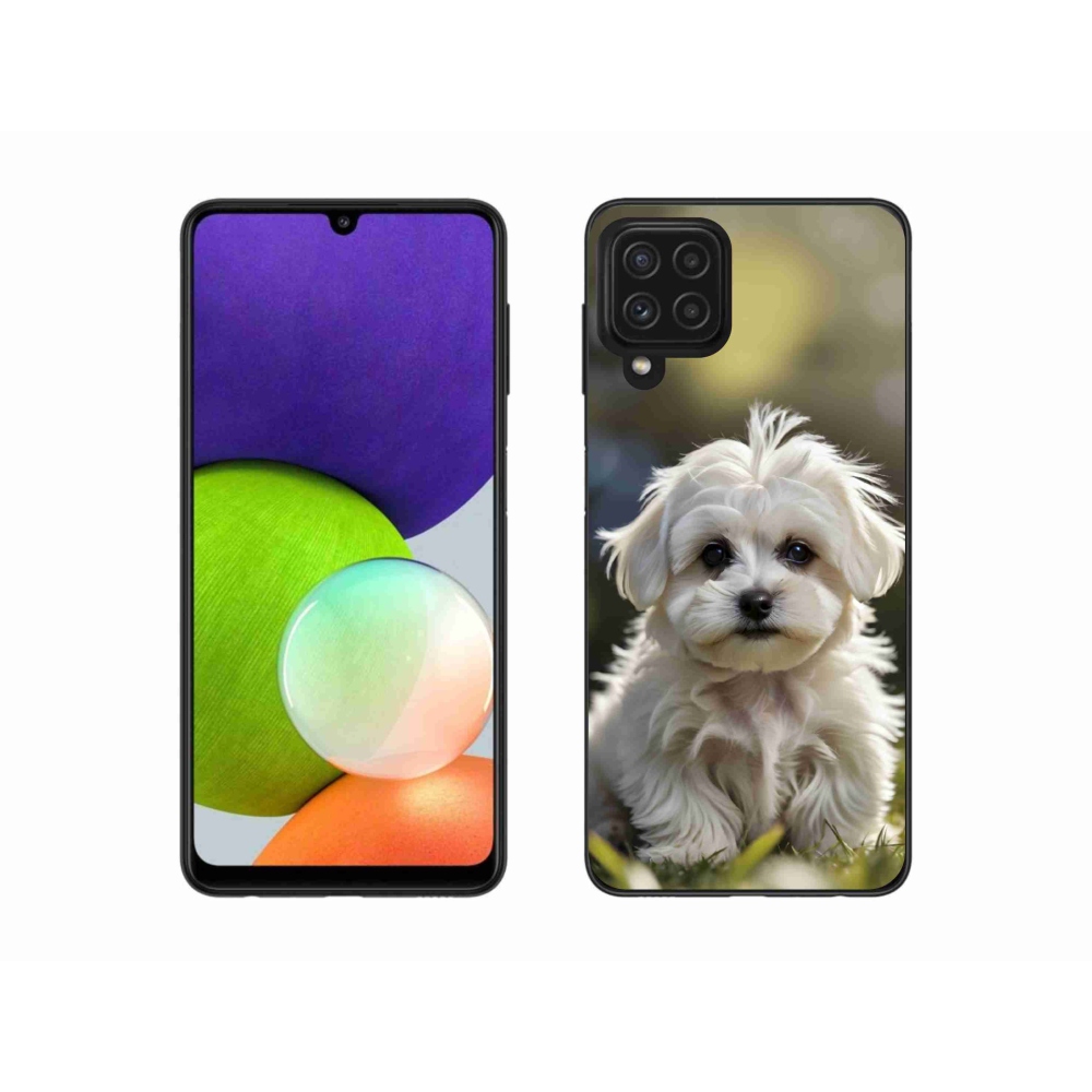 Gélový kryt mmCase na Samsung Galaxy A22 4G - roztomilý maltézsky psík