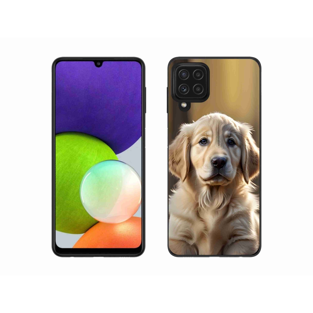 Gélový kryt mmCase na Samsung Galaxy A22 4G - roztomilý zlatý retriever