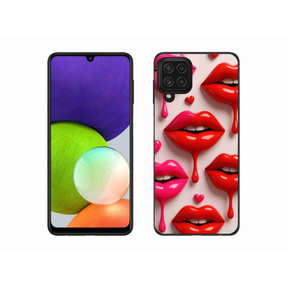 Gélový kryt mmCase na Samsung Galaxy A22 4G - pery 2