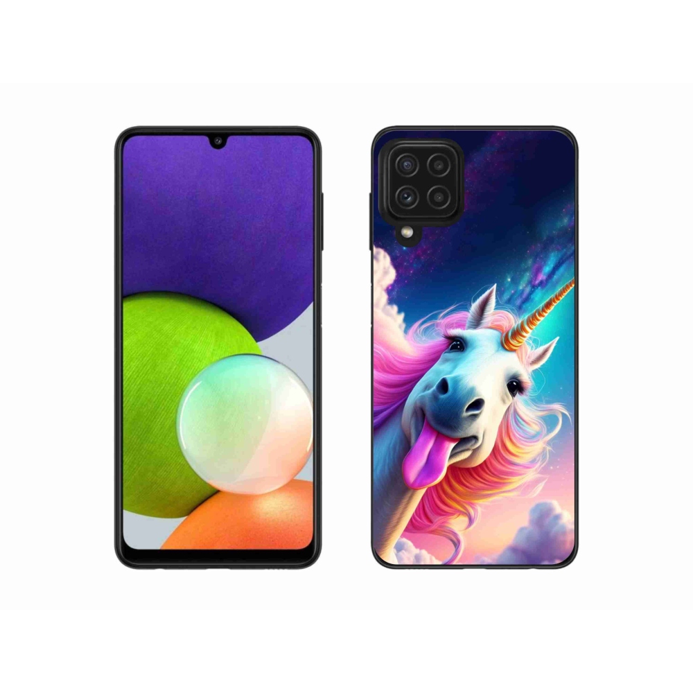 Gélový kryt mmCase na Samsung Galaxy A22 4G - šialený jednorožec