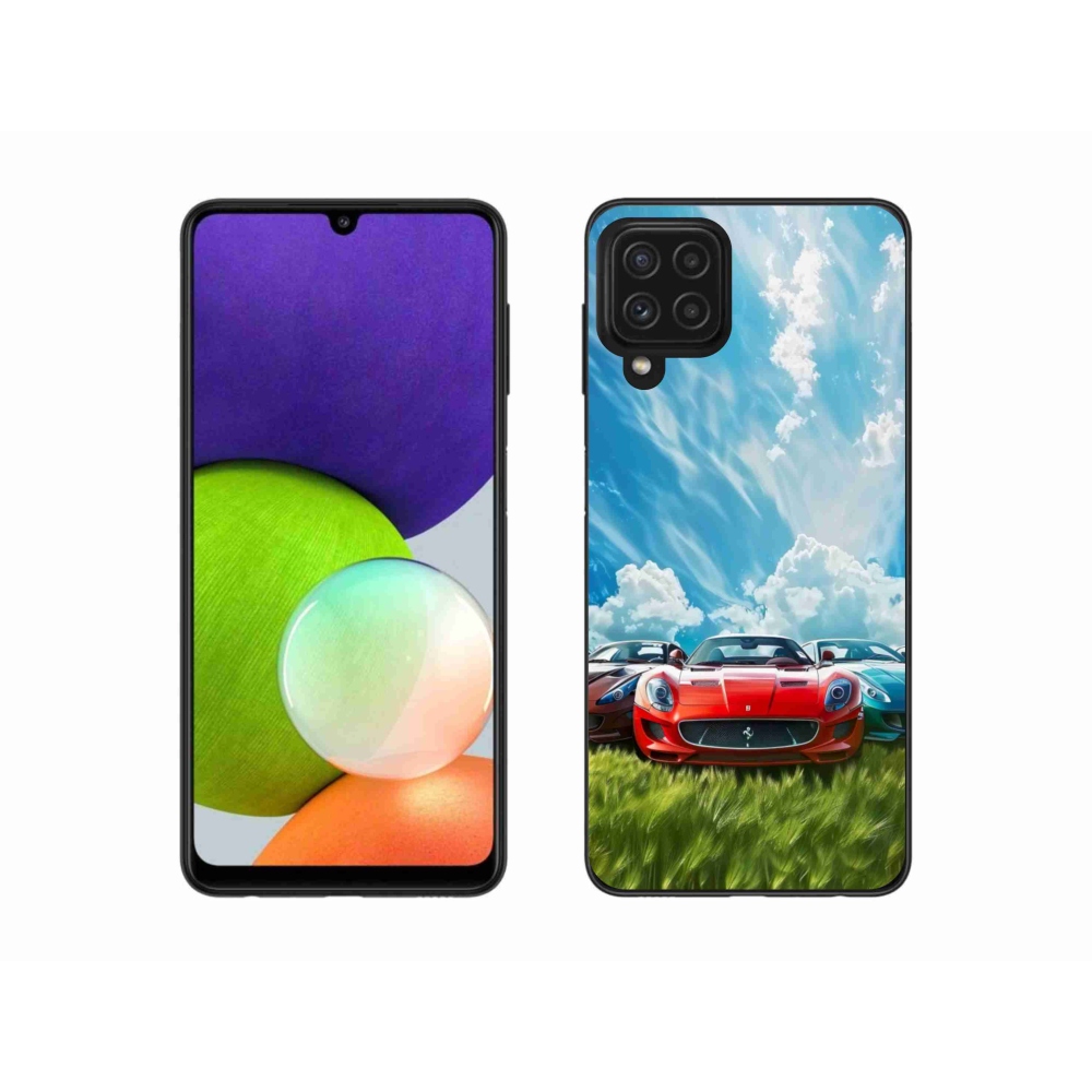 Gélový kryt mmCase na Samsung Galaxy A22 4G - športové vozidlá