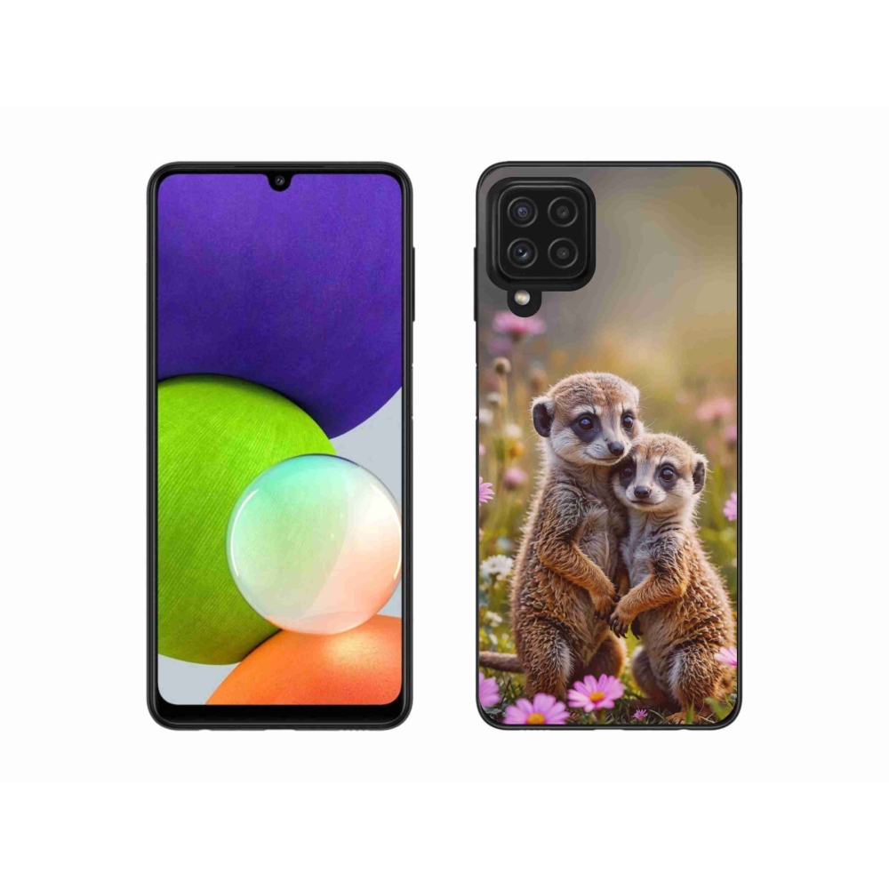 Gélový kryt mmCase na Samsung Galaxy A22 4G - surikatí duo