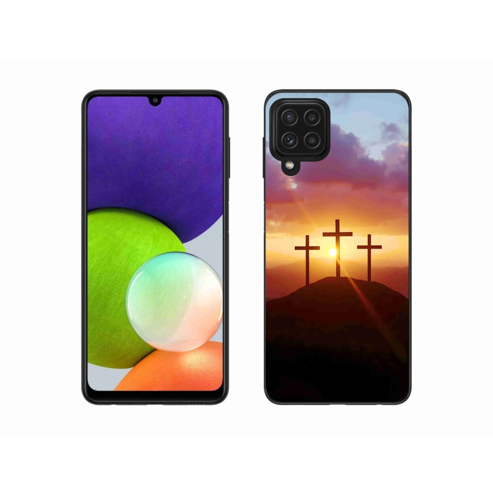 Gélový kryt mmCase na Samsung Galaxy A22 4G - tri kríža