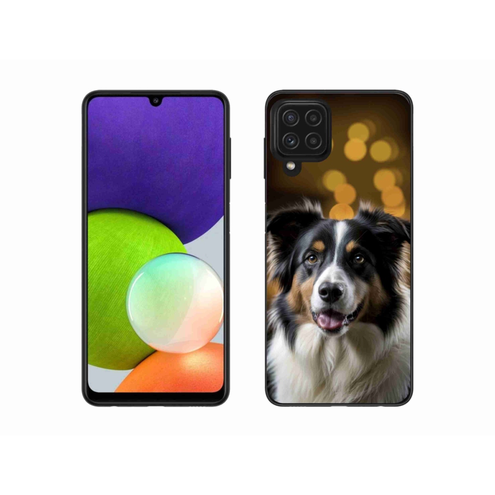 Gélový kryt mmCase na Samsung Galaxy A22 4G - usmievavý austrálsky ovčiak