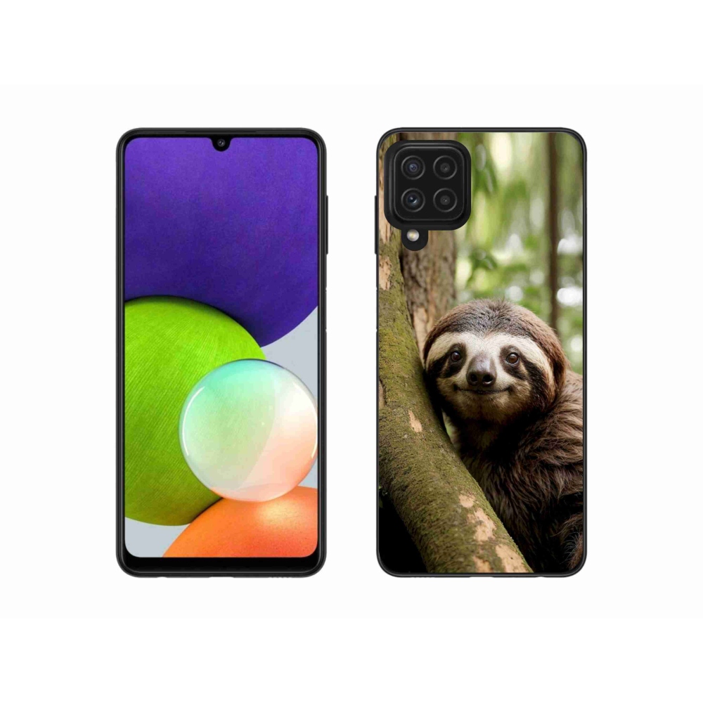 Gélový kryt mmCase na Samsung Galaxy A22 4G - usmievavý leňochod