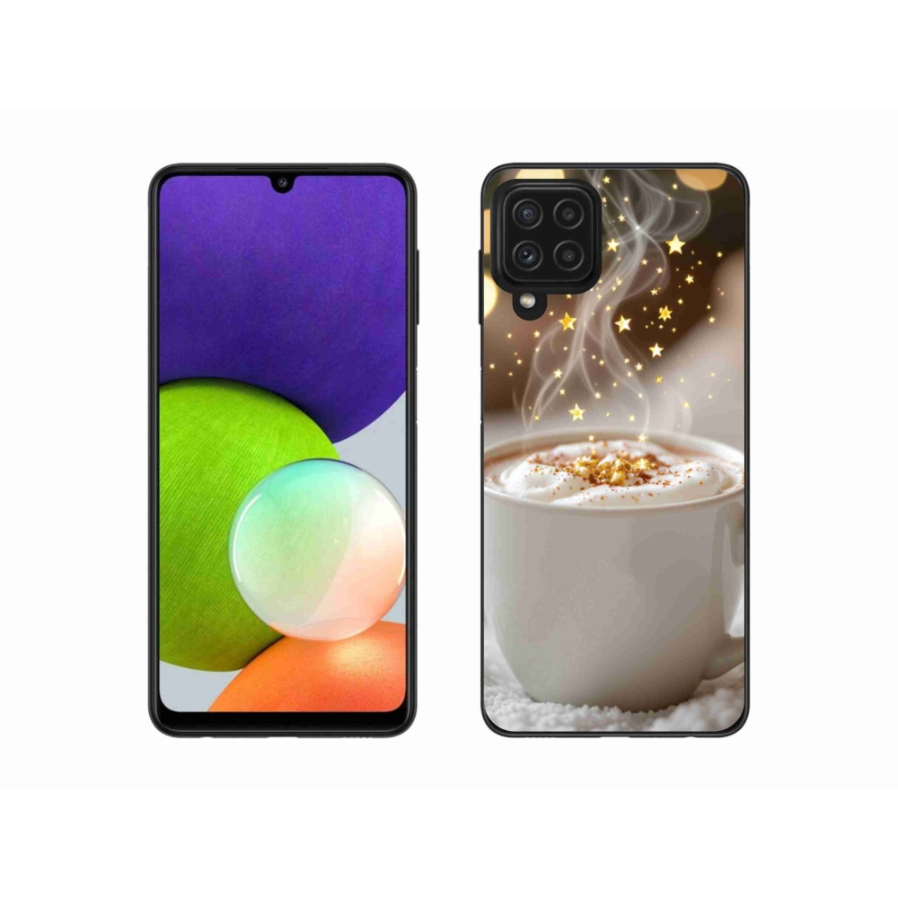 Gélový kryt mmCase na Samsung Galaxy A22 4G - vianočný horúci nápoj