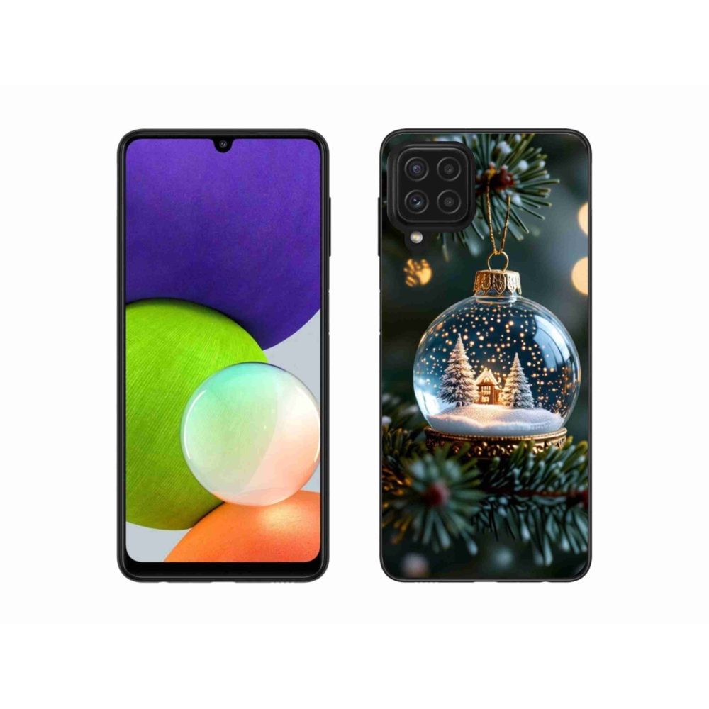 Gélový kryt mmCase na Samsung Galaxy A22 4G - vianočné gule 2