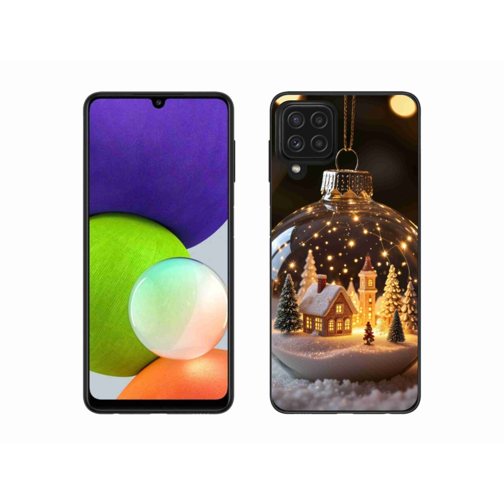 Gélový kryt mmCase na Samsung Galaxy A22 4G - vianočné gule 3