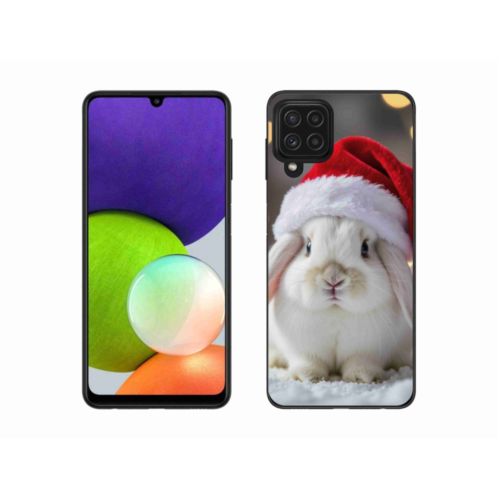 Gélový kryt mmCase na Samsung Galaxy A22 4G - vianočný králik