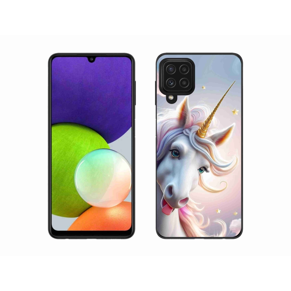 Gélový kryt mmCase na Samsung Galaxy A22 4G - veselý jednorožec