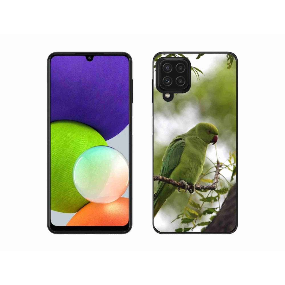 Gélový kryt mmCase na Samsung Galaxy A22 4G - zelený papagáj