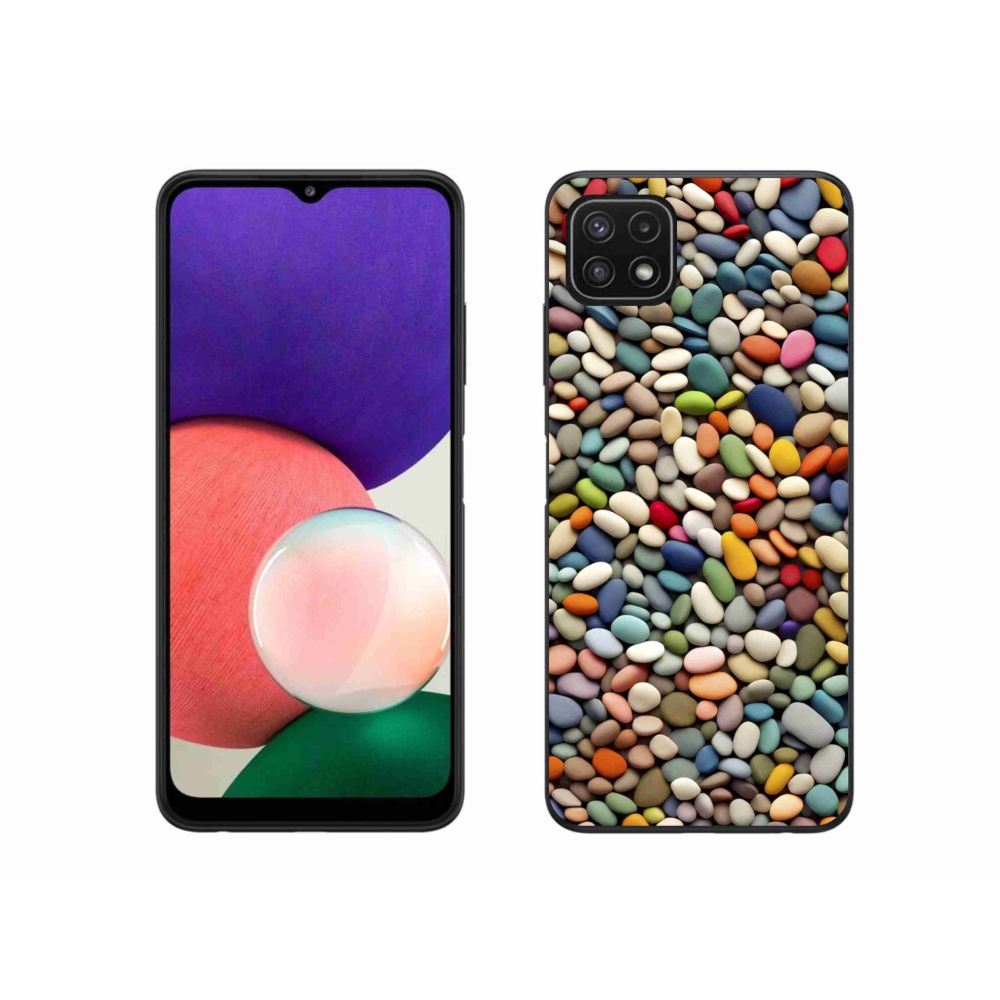 Gélový kryt mmCase na Samsung Galaxy A22 5G - farebné kamienky 2