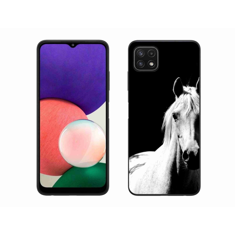 Gélový kryt mmCase na Samsung Galaxy A22 5G - biely kôň 5