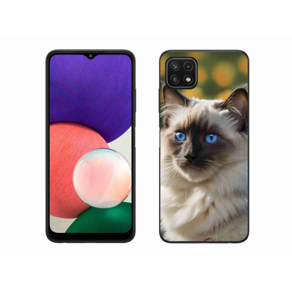 Gélový kryt mmCase na Samsung Galaxy A22 5G - biely ragdoll