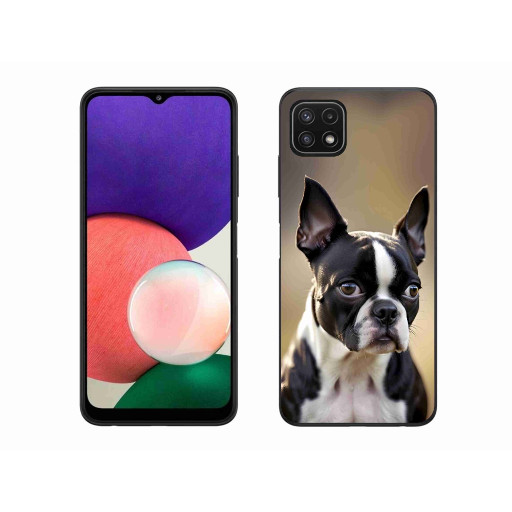 Gélový kryt mmCase na Samsung Galaxy A22 5G - bostonský teriér