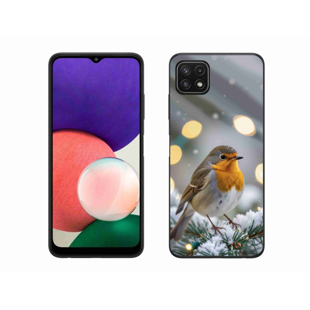 Gélový kryt mmCase na Samsung Galaxy A22 5G - červienka v zime