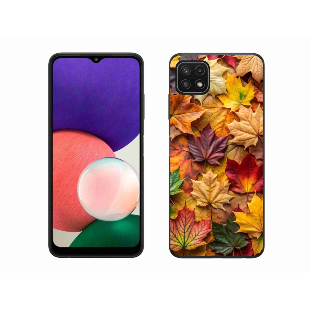 Gélový kryt mmCase na Samsung Galaxy A22 5G - javorové listy 2