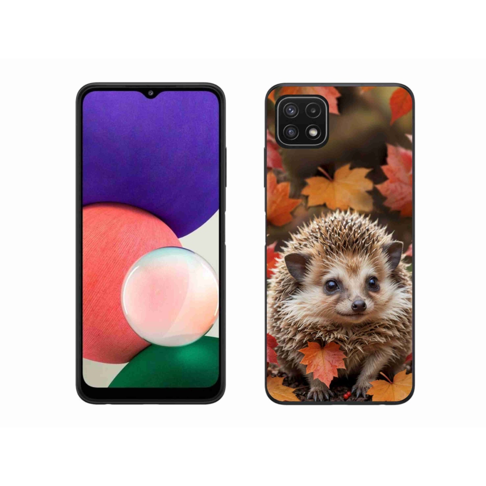 Gélový kryt mmCase na Samsung Galaxy A22 5G - ježko v lístia