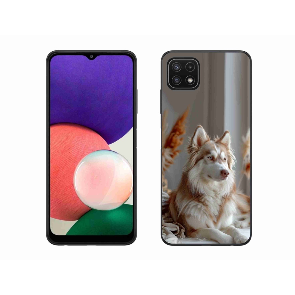 Gélový kryt mmCase na Samsung Galaxy A22 5G - pokojný sibírsky husky